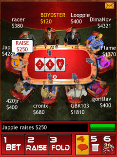 Multiplayer Championship Poker - Texas Holdem für Pocket PC, Umsetzung der Pokerspielvariante Texas Holdem für Windows Mobile